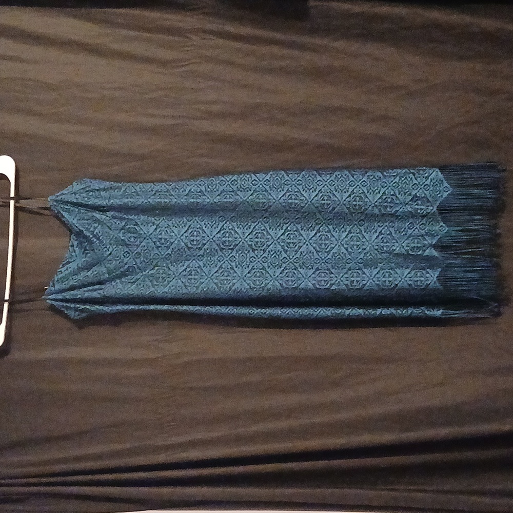 Vintage Blue and Black Fitted Dress